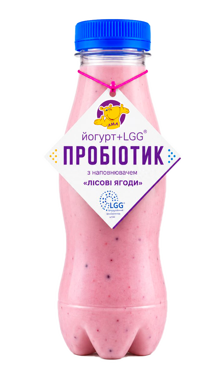 Йогурт питний «Лісова ягода» 2,5% жиру з пробіотиком LGG